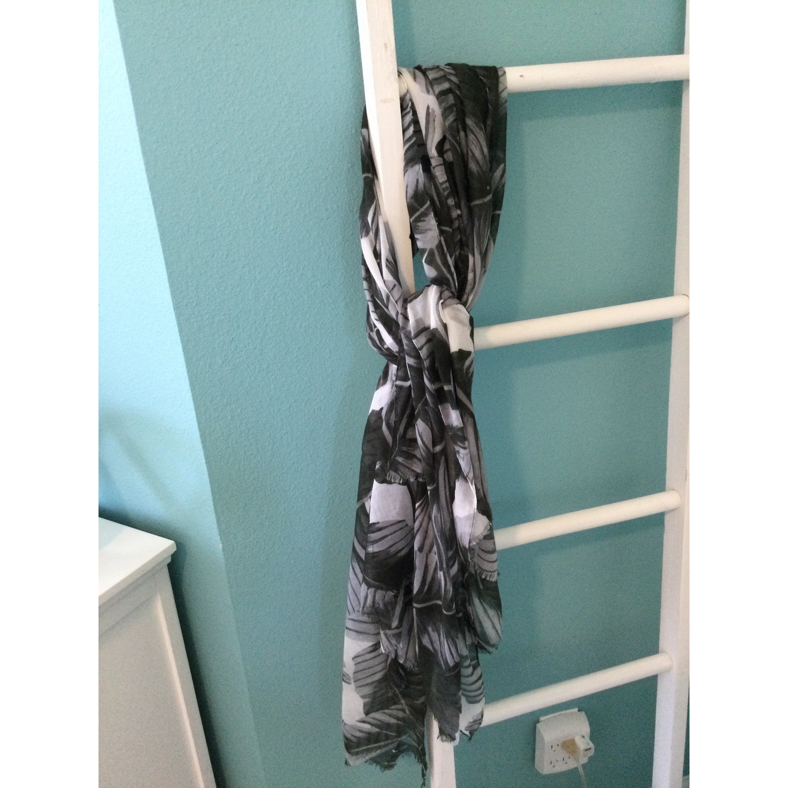 India Hicks Jungle Print Frayed Scarf