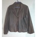 Chico's Chocolate Brown Embroidered Leather Size M Jacket Vg-ex Cond