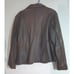 Chico's Chocolate Brown Embroidered Leather Size M Jacket Vg-ex Cond