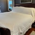 VTG Bates Heirloom Heritage Pattern Ivory Matelasse' Fringe 90X100 2 Spots EUC
