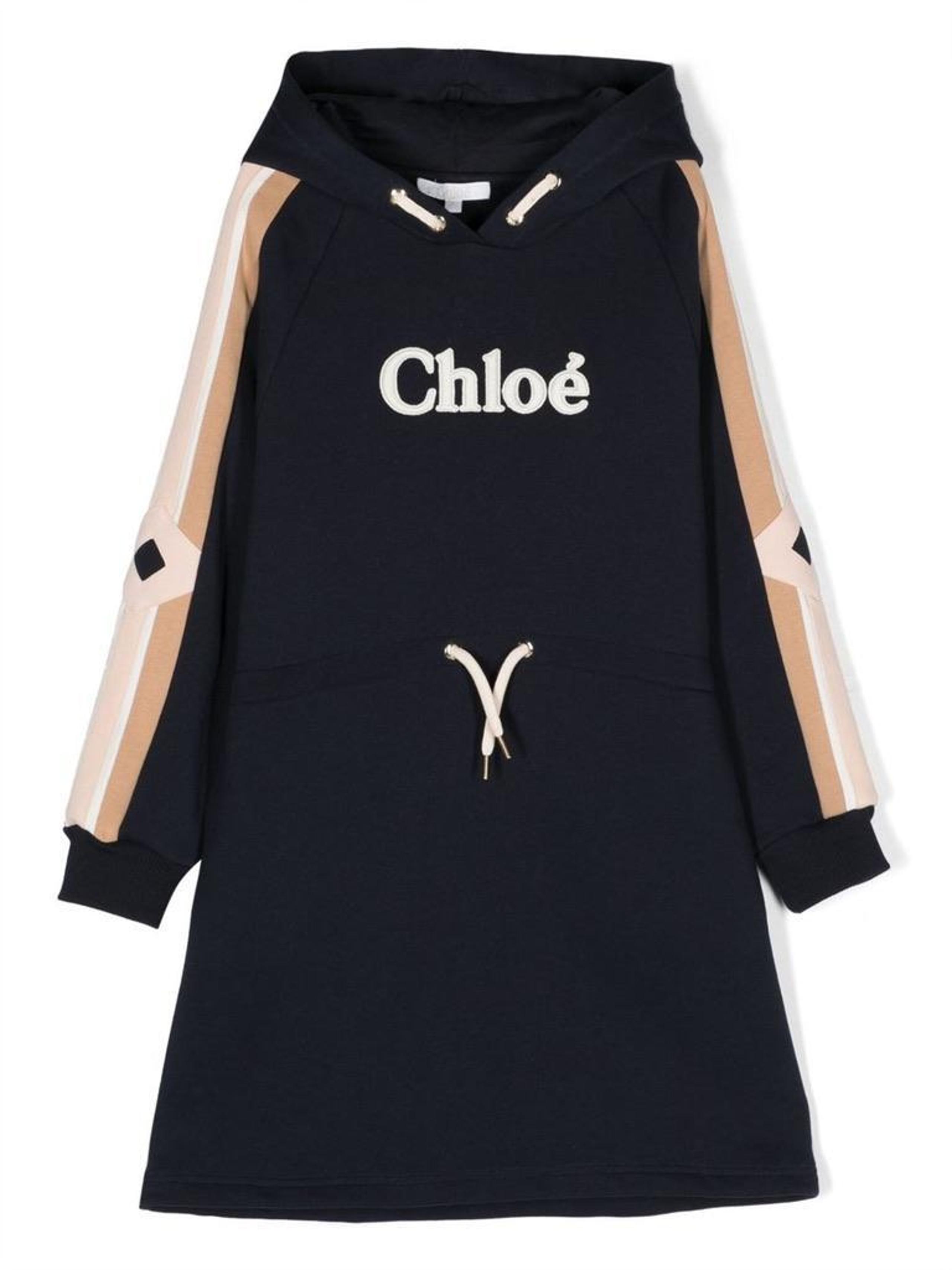 Last one available! 【New】Chloe Chloe Hoodie Dress 12Y with Logo Embroidery.