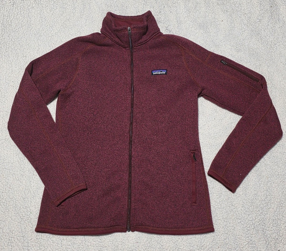 Patagonia Pullover Womens Medium Maroon Fleece Better Sweater Pullover Full Zip
