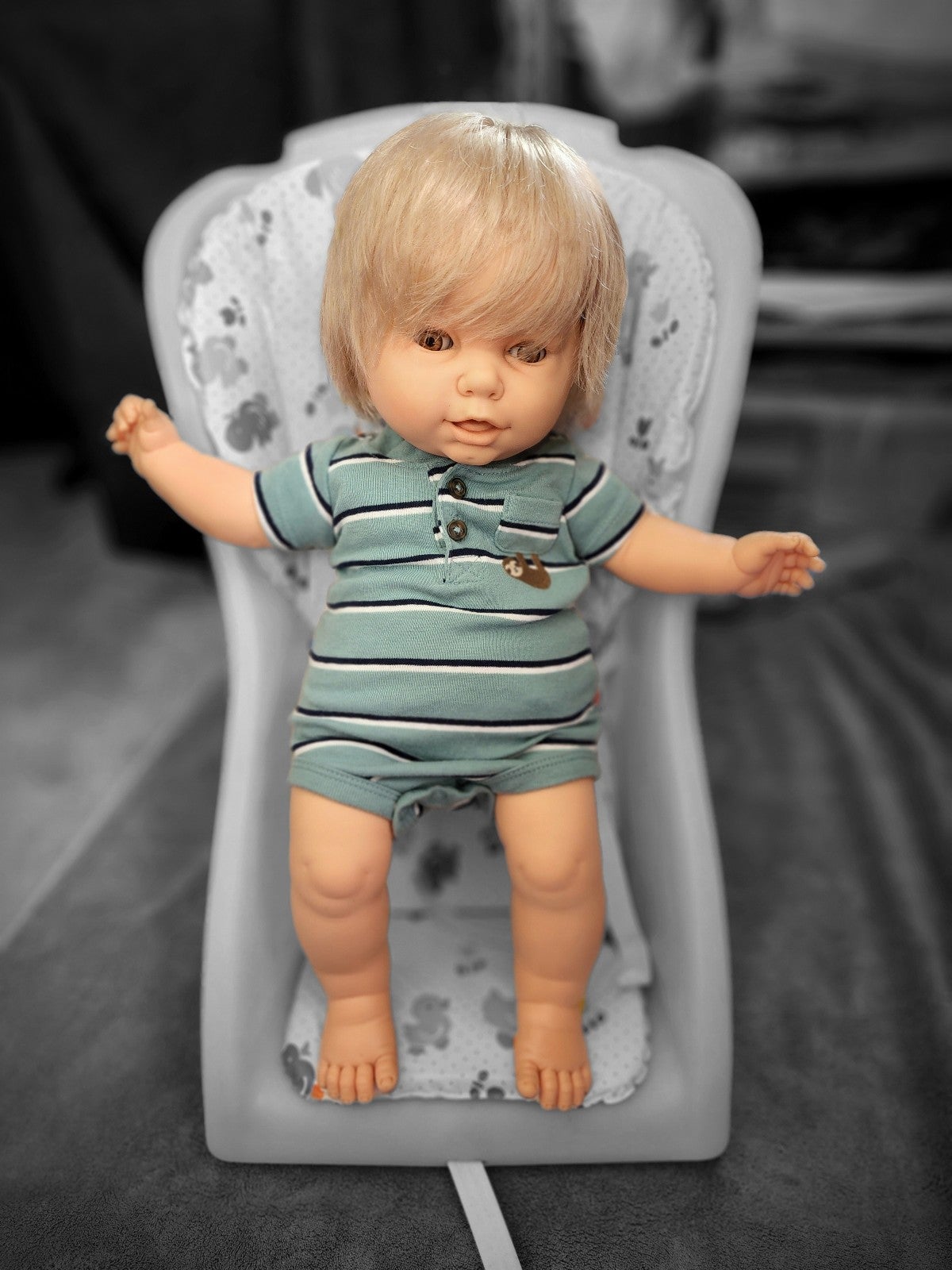 BERENGUER BABY BOY DOLL LARGE 21 VINYL & CLOTH SO CUTE RARE MOLD HTF