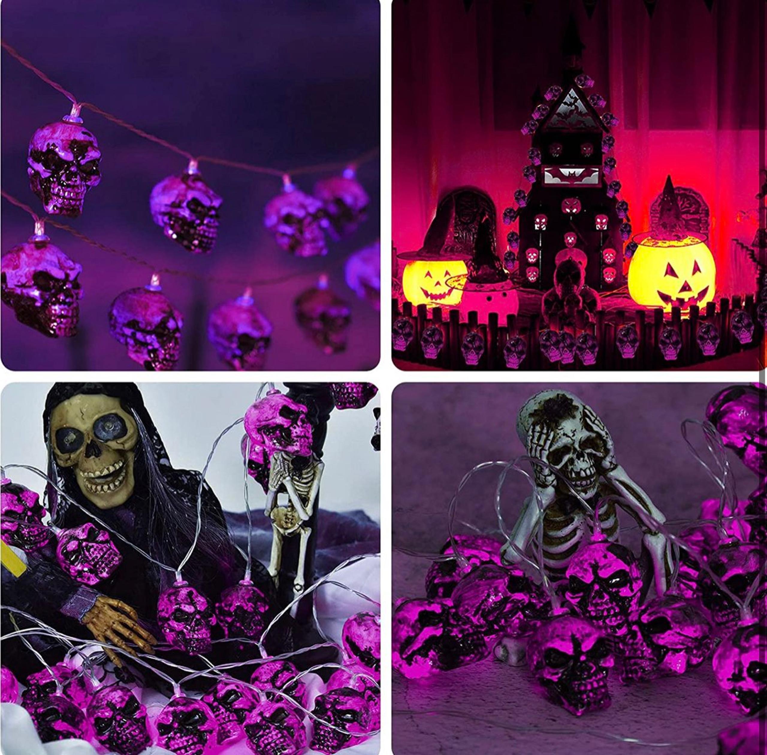 Spooky Skull string 16 Ft Lights