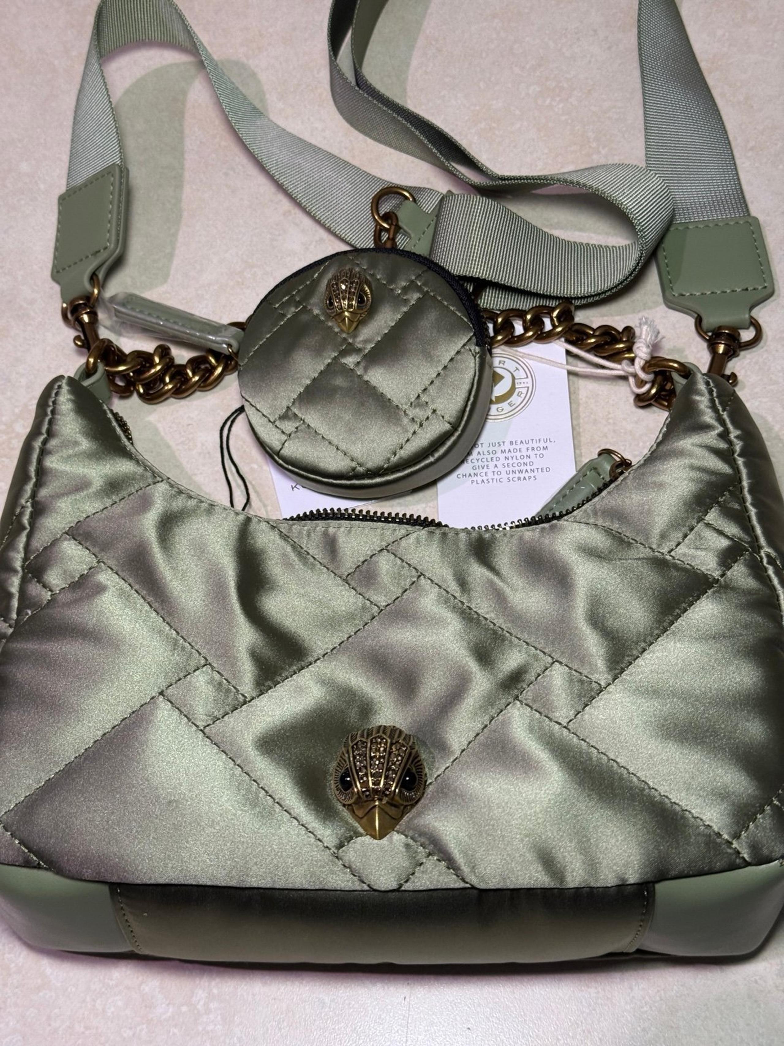 Kurt Geiger Recycled Drench Green Crossbody Bag NWT