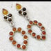 Vintage sterling amber earrings