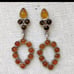 Vintage sterling amber earrings