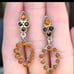 Vintage sterling amber earrings