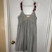 Samant Chauhan Striped w/ Red Accent Tassels Babydoll Dress