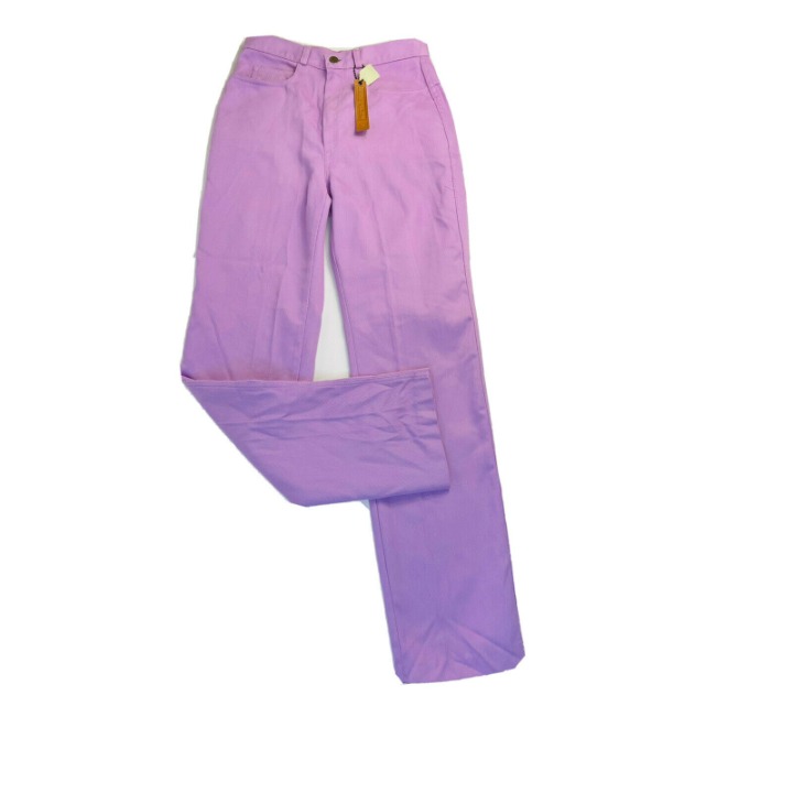 NOS Vintage High Rise Straight Leg Mom Pants Jeans Lavender Womens 10