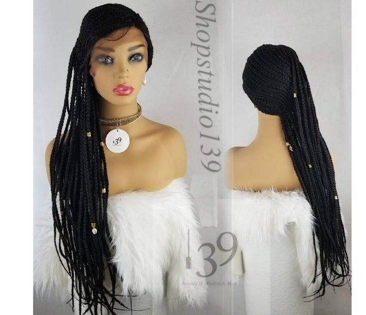 celebrity jeweled braid lacefront wig