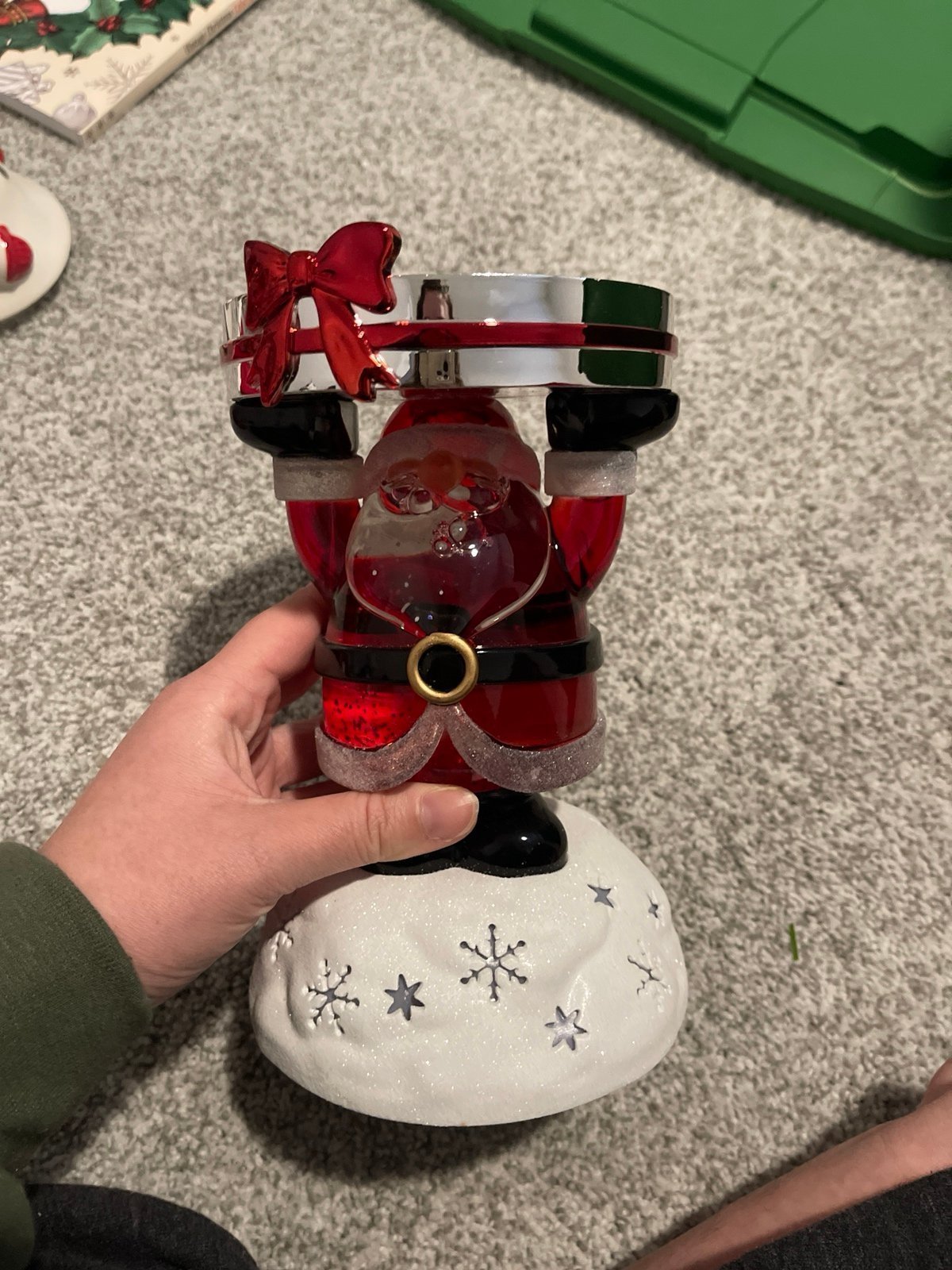 Bath and body works Santa candle holder