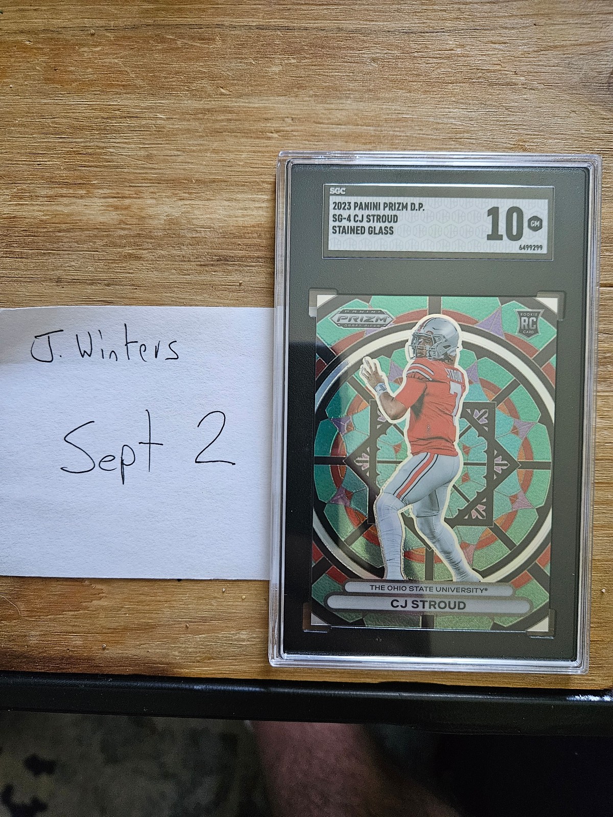 2023 Prizm Draft Picks C.J. Stroud Stained Glass RC Insert SGC 10