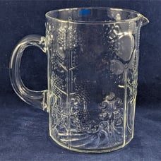 Nuutajarvi Oiva Toikka “Flora Art Glass Pitcher, Made in Finland, 6.25 Tall