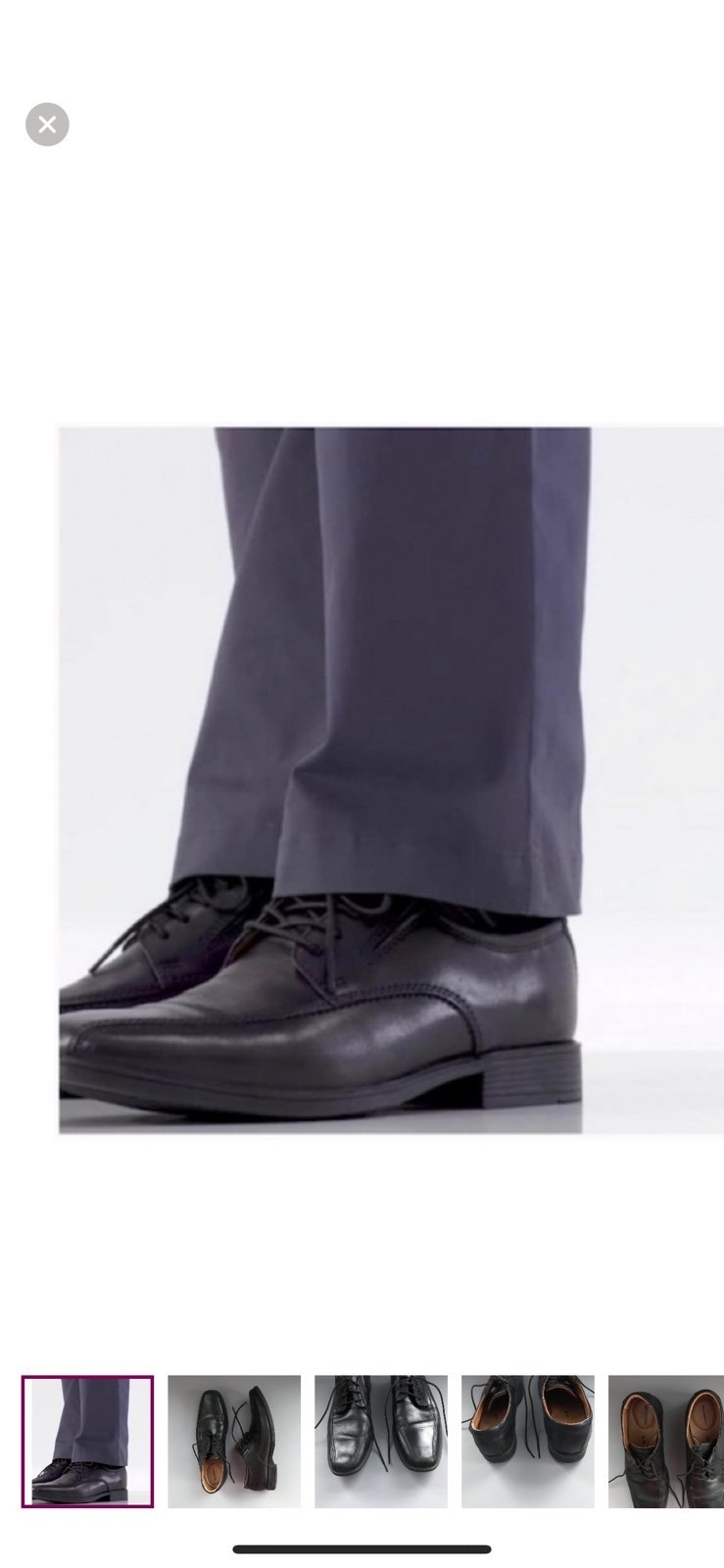 Clarks Tilden Leather Oxfords Shoe Ortholite Working Professionals 10.5M Black