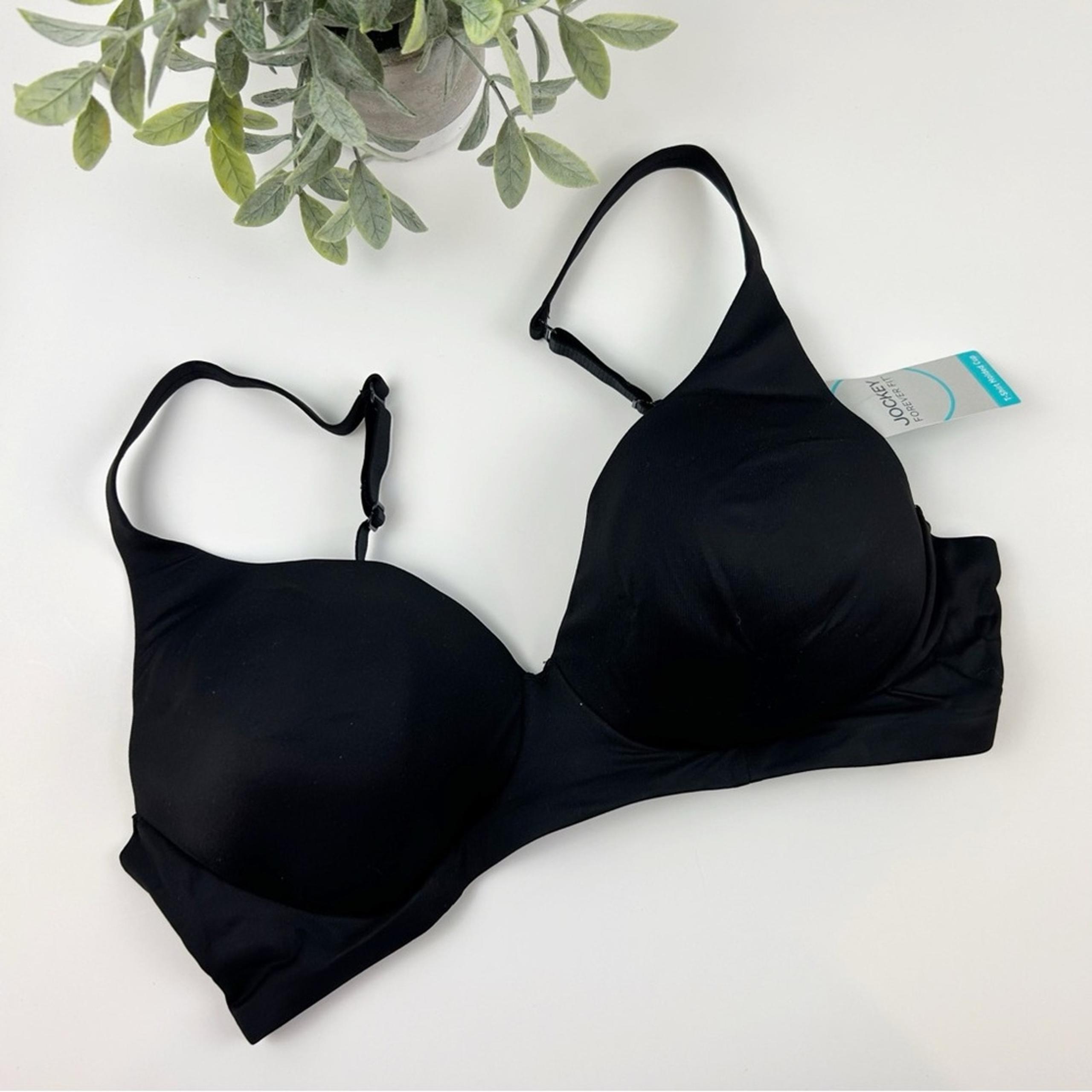 Jockey Forever Fit T-Shirt Molded Cup Bra 2999 Black Size Medium DISCONTINUED