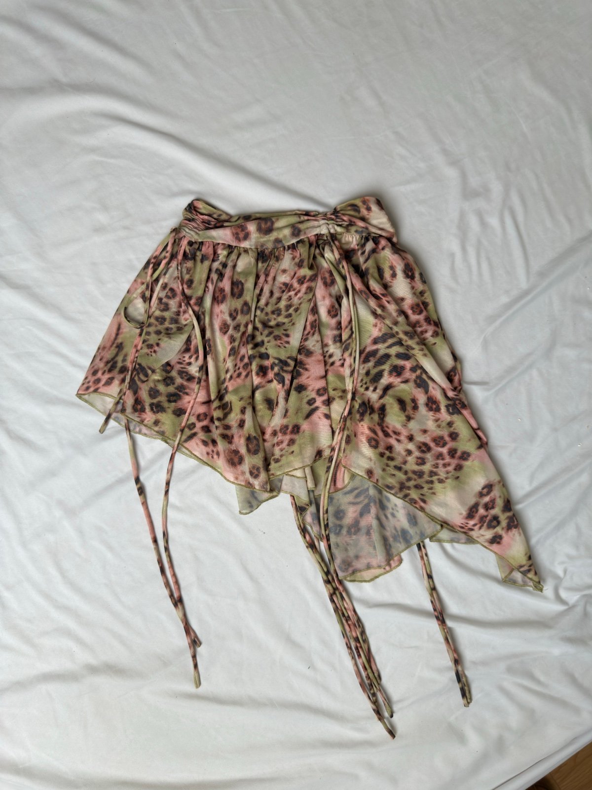 Swirl Leopard Mini Skirt