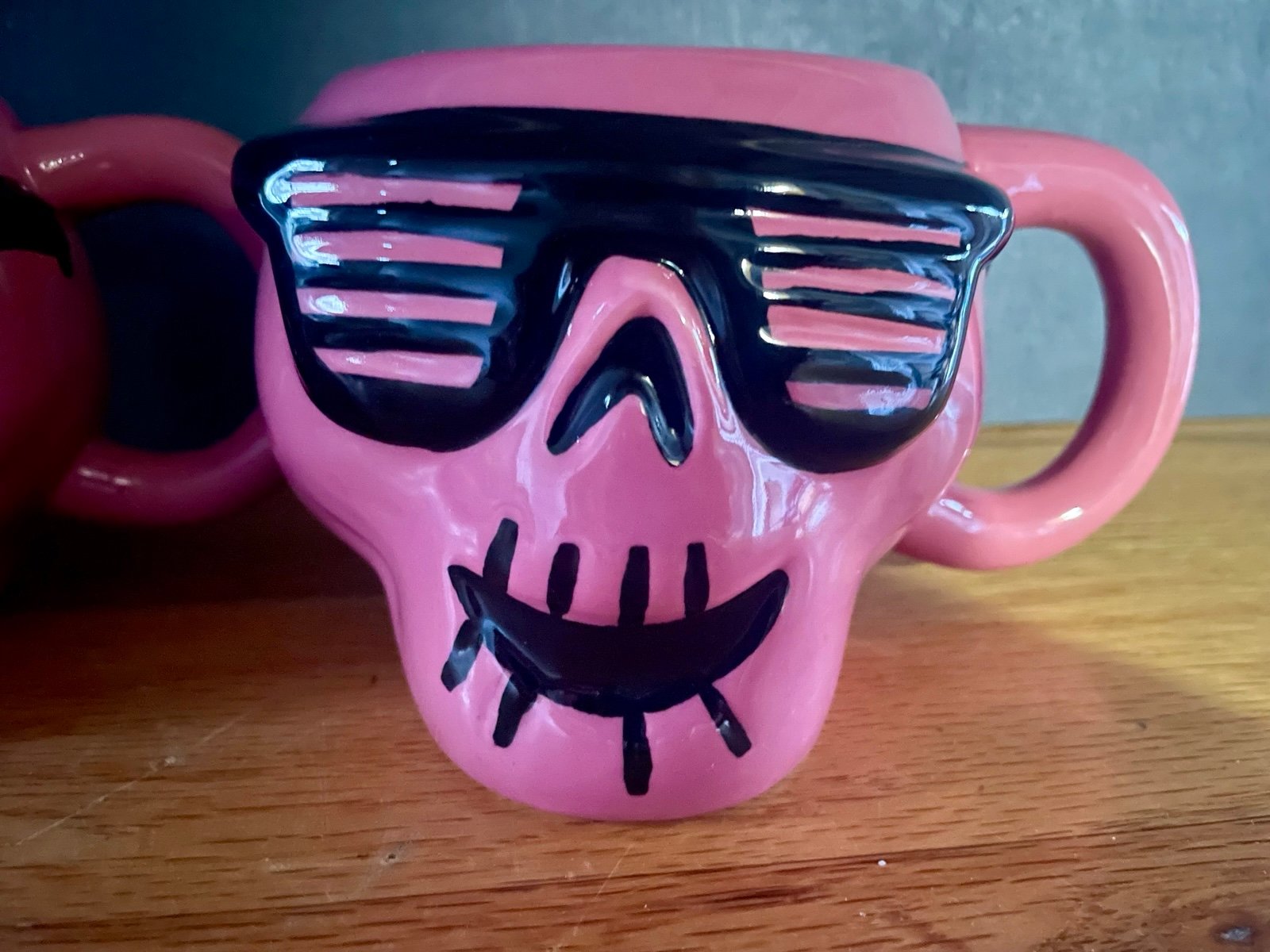 Hyde and EEK! Pink Skull Mugs Set of 2 – Halloween Coffee Cups – Cute & Spooky