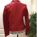 Siena Studio Women’s Leather Quilted Long Sleeve Jacket, Red, Medium, Pre-Owned