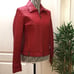 Siena Studio Women’s Leather Quilted Long Sleeve Jacket, Red, Medium, Pre-Owned