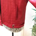 Siena Studio Women’s Leather Quilted Long Sleeve Jacket, Red, Medium, Pre-Owned