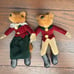 Vintage Hanford's Fox English Riding Plush Equestrian Decor Shelf Sitter Pair
