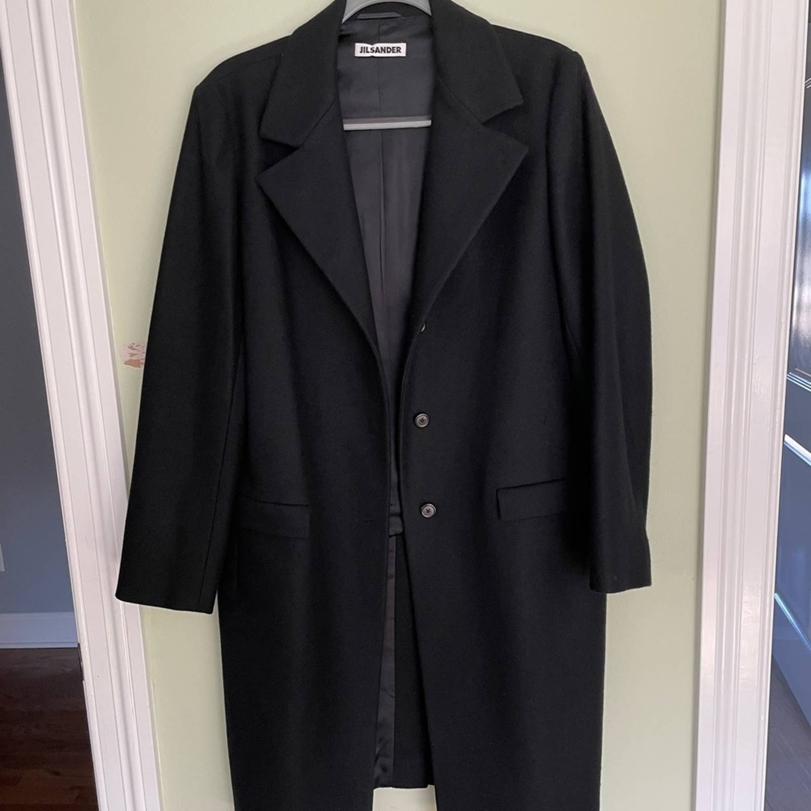 JILL SANDERS WOOL BLEND TRENCH STYLE COAT