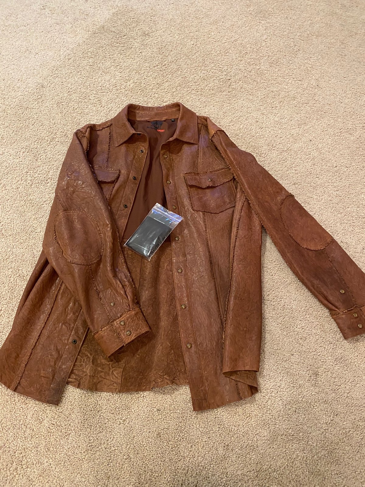 NEW distressed Murano sport lamb skin coat