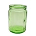 Vintage Green Uranium? Hazel Atlas? Glass Canister, with Panel sides w/lid
