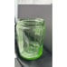 Vintage Green Uranium? Hazel Atlas? Glass Canister, with Panel sides w/lid