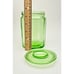 Vintage Green Uranium? Hazel Atlas? Glass Canister, with Panel sides w/lid