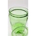Vintage Green Uranium? Hazel Atlas? Glass Canister, with Panel sides w/lid