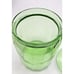 Vintage Green Uranium? Hazel Atlas? Glass Canister, with Panel sides w/lid