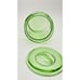 Vintage Green Uranium? Hazel Atlas? Glass Canister, with Panel sides w/lid