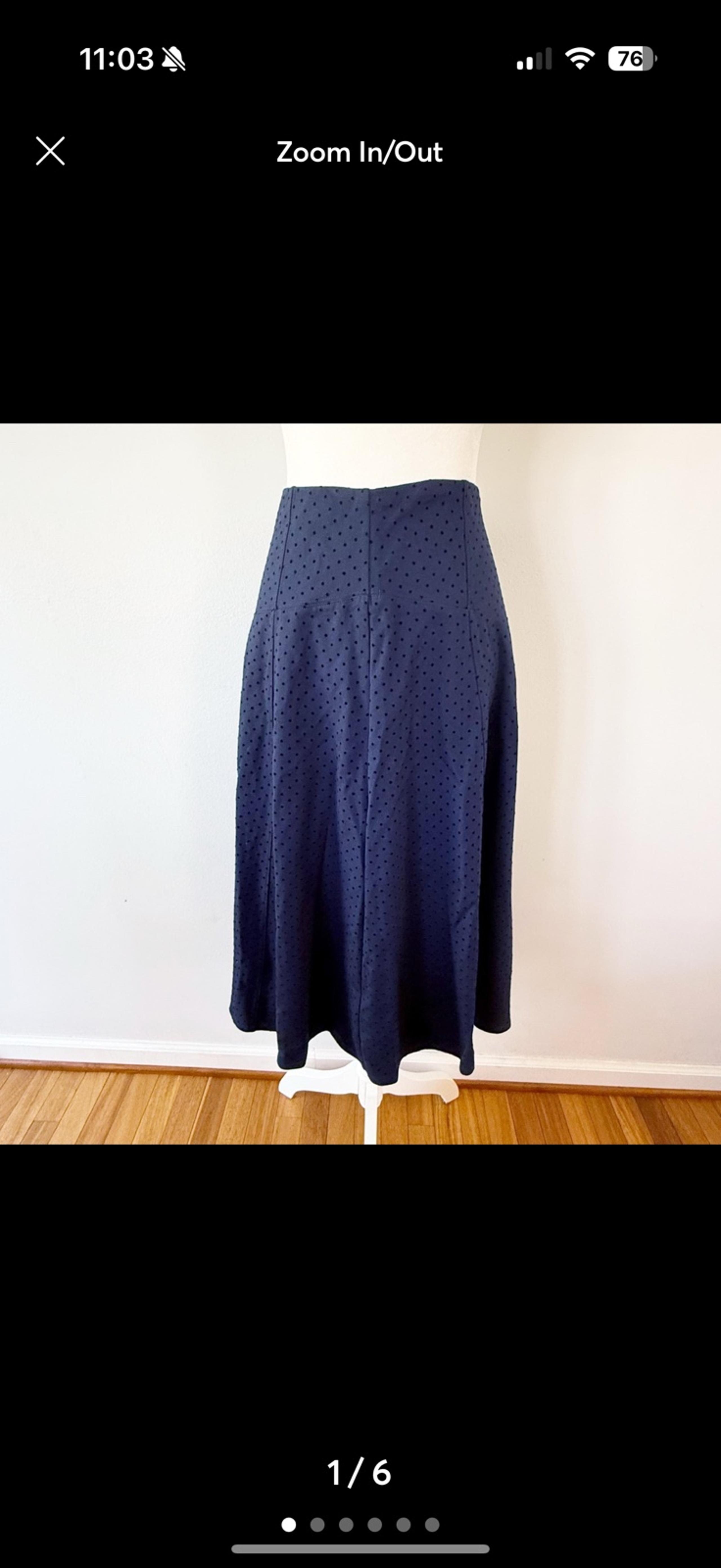Anthropologie Maeve Polka Dot Full Circle Midi Skirt Women’s 8 Casual Dark Femme