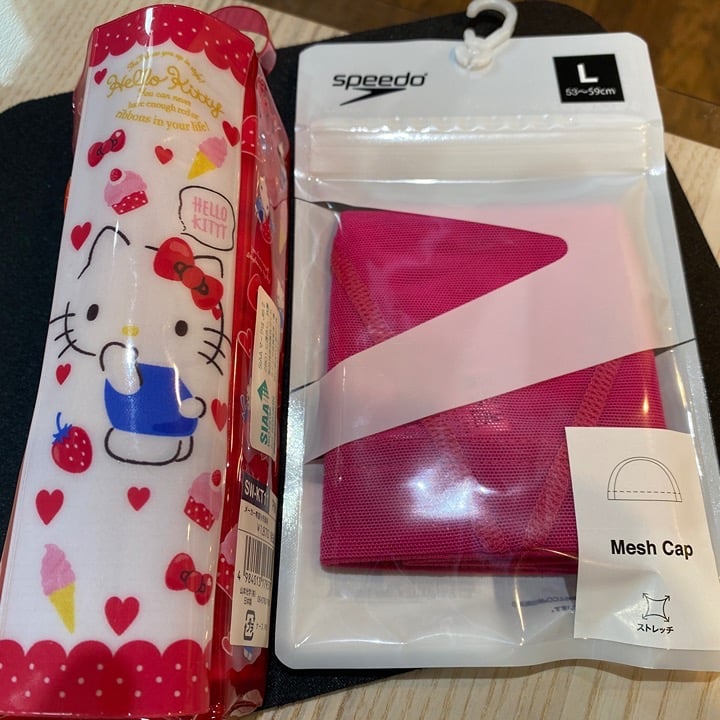 NEW Kid SWANS Goggles (Hello Kitty character) + Speedo Mesh Cap