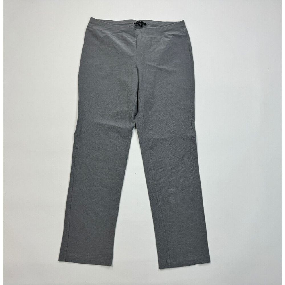 Eileen Fisher System Washable Stretch Crepe Cropped Pant Women XS Elastic Waist