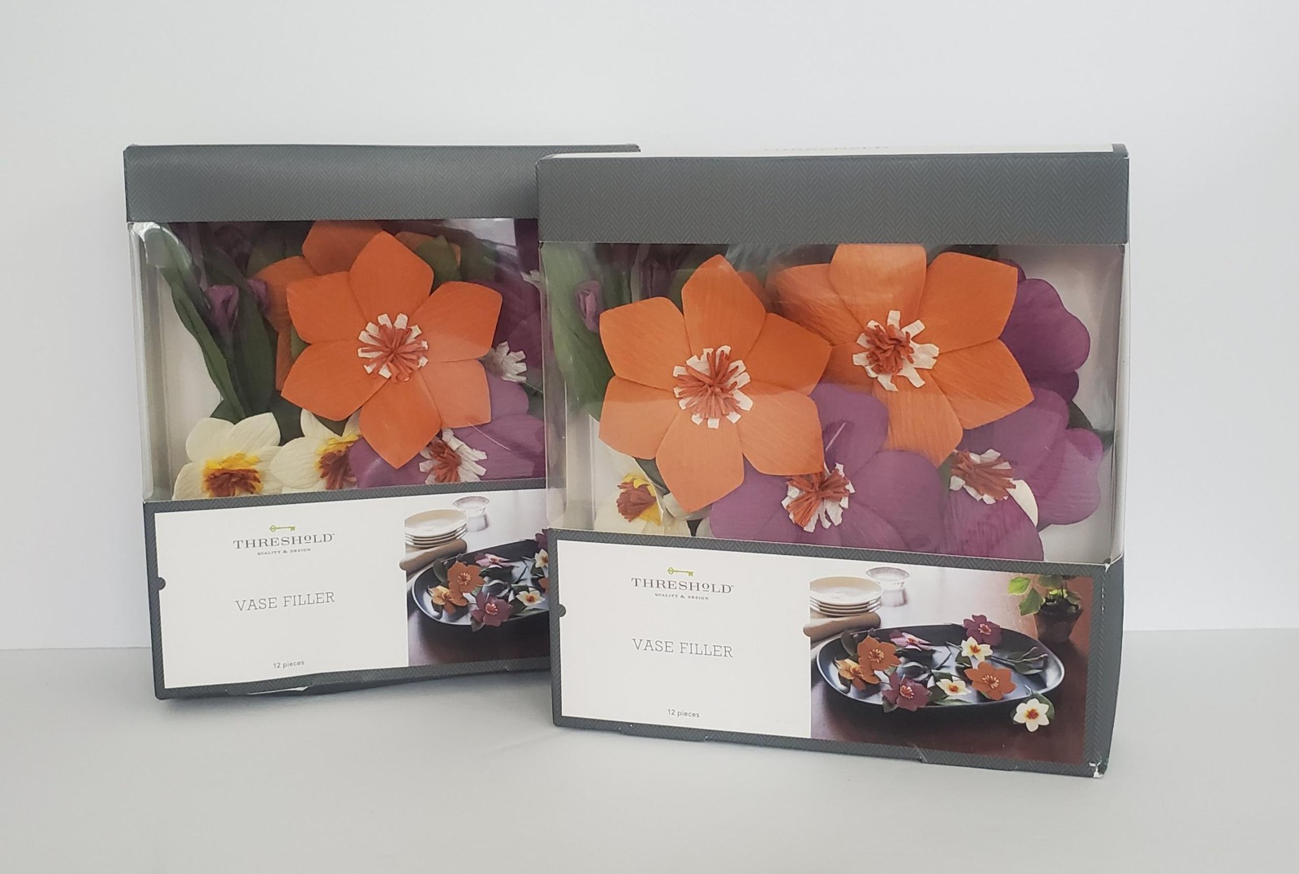 Threshold Spring Flower Multicolor Paper Floral Vase Filler 2 Sets