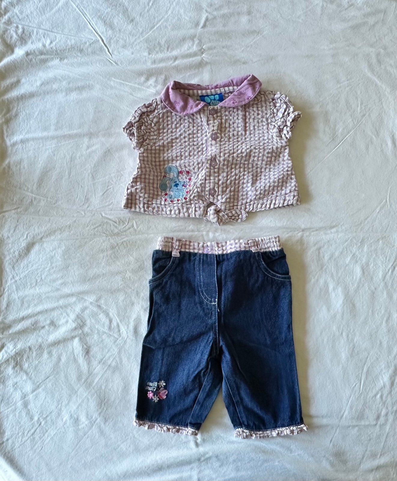 Blues Clues Vintage 2 Piece Denim Set Size 12 Months