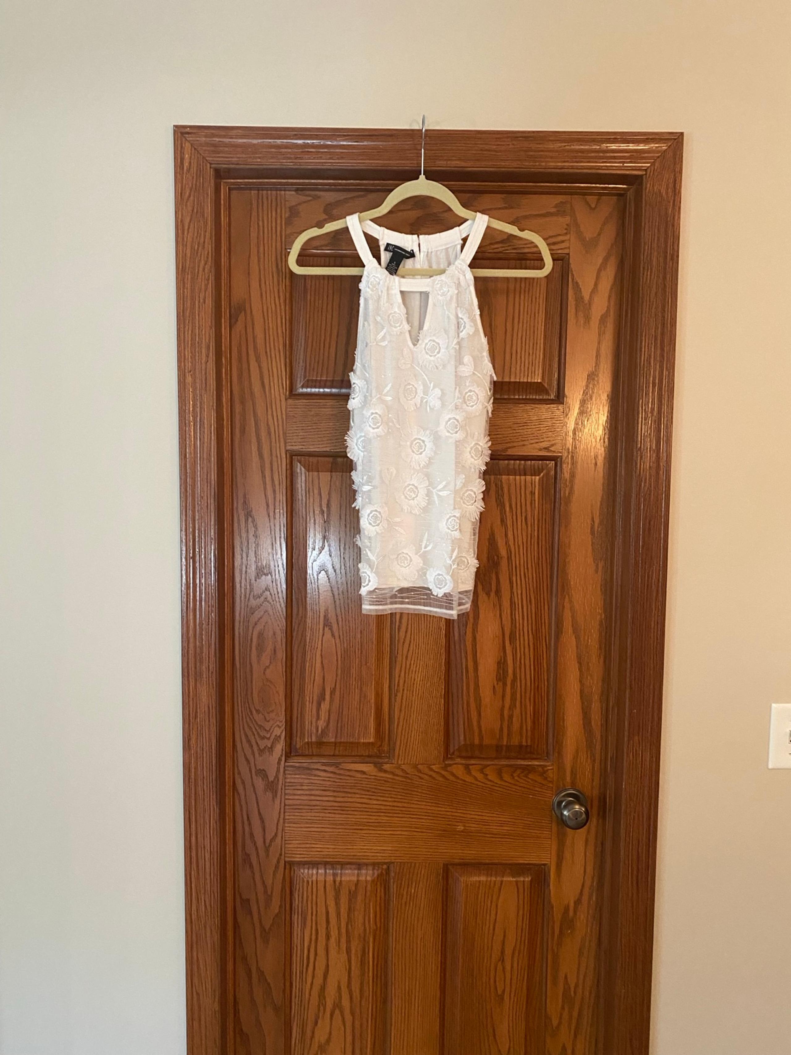 White Lacey Halter Top