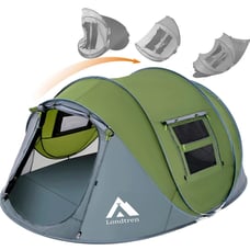 4 Person Easy Pop Up Tent Waterproof Automatic Setup 2 Doors-Instant Family Tent