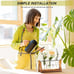 NEW 3 Bulb Plant Terrarium with Wooden Stand, Air Planter Bulb Glass Vase Metal