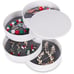 New 5-Layer Rotating Jewelry Storage Box with Lid for Rings & Bracelets - White