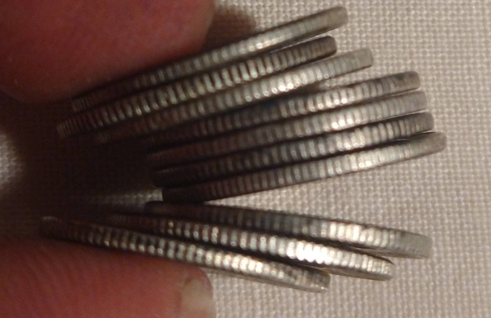 SILVER Dimes, all different Dates, all TONED Genuine SILVER