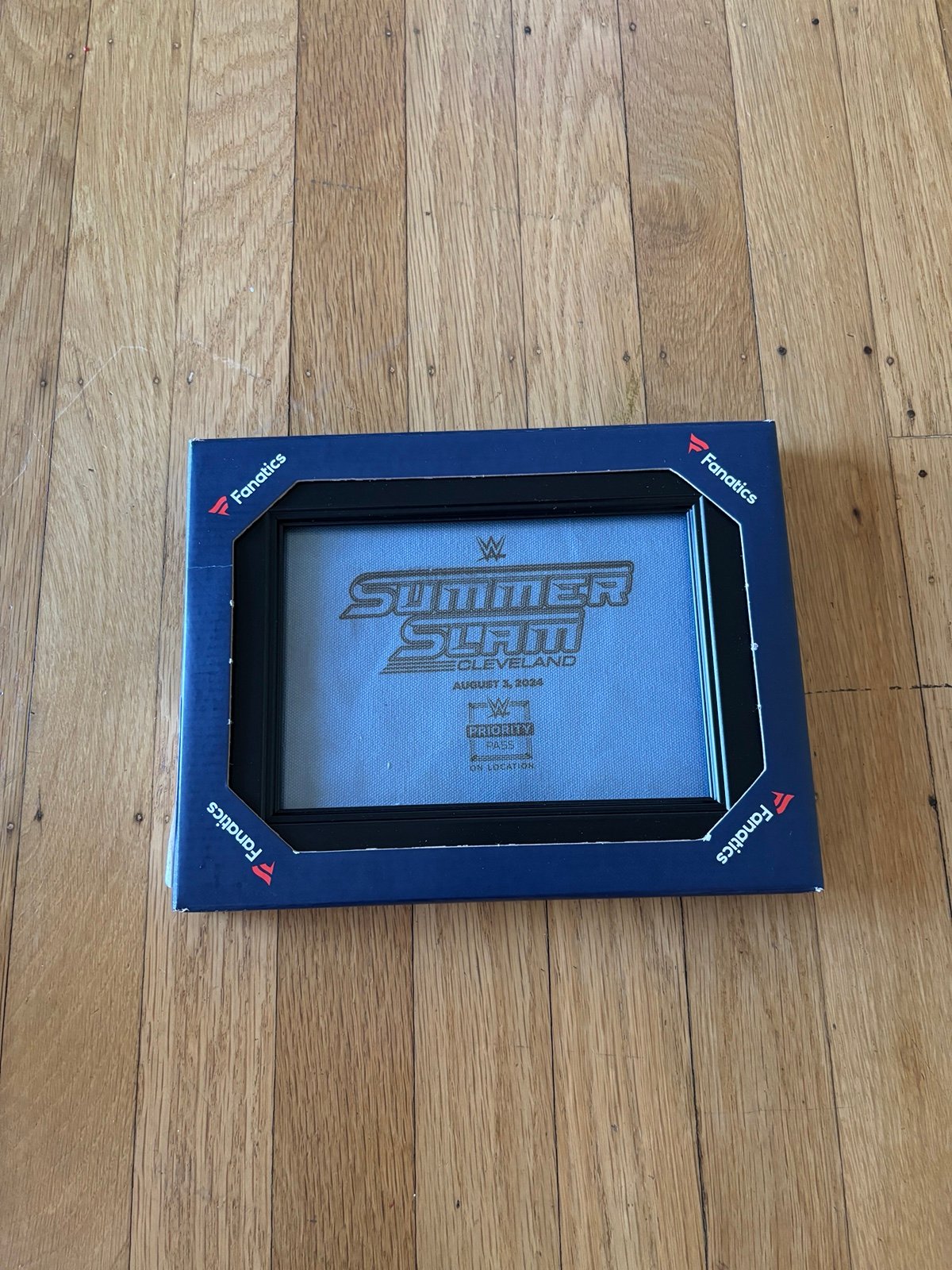 WWE 2024 Summerslam frame with engraved canvas