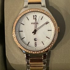 Fossil Ashtyn Three-Hand Date Two-Tone Stainless Steel Watch BQ3844