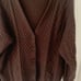 Aritzia Sunday Best Lamora Brown Button Front Relaxed Cable Knit Sweater Size S