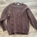 Aritzia Sunday Best Lamora Brown Button Front Relaxed Cable Knit Sweater Size S