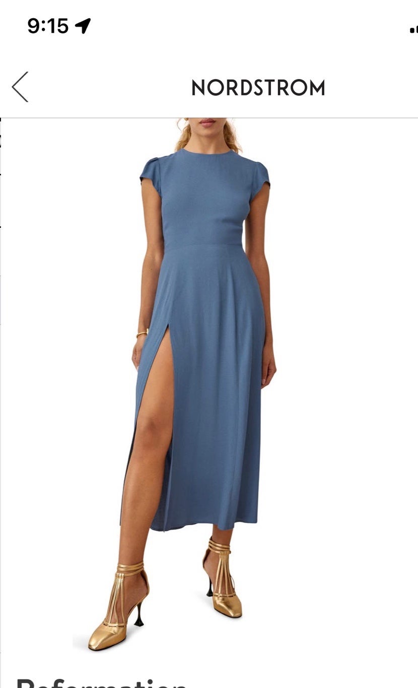 NWT Reformation Blue Dress