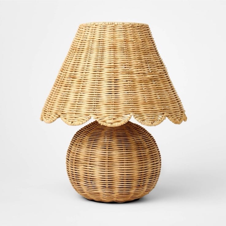 Table Lamp with Woven Base and Woven Shade by Studio McGee / Threshold
